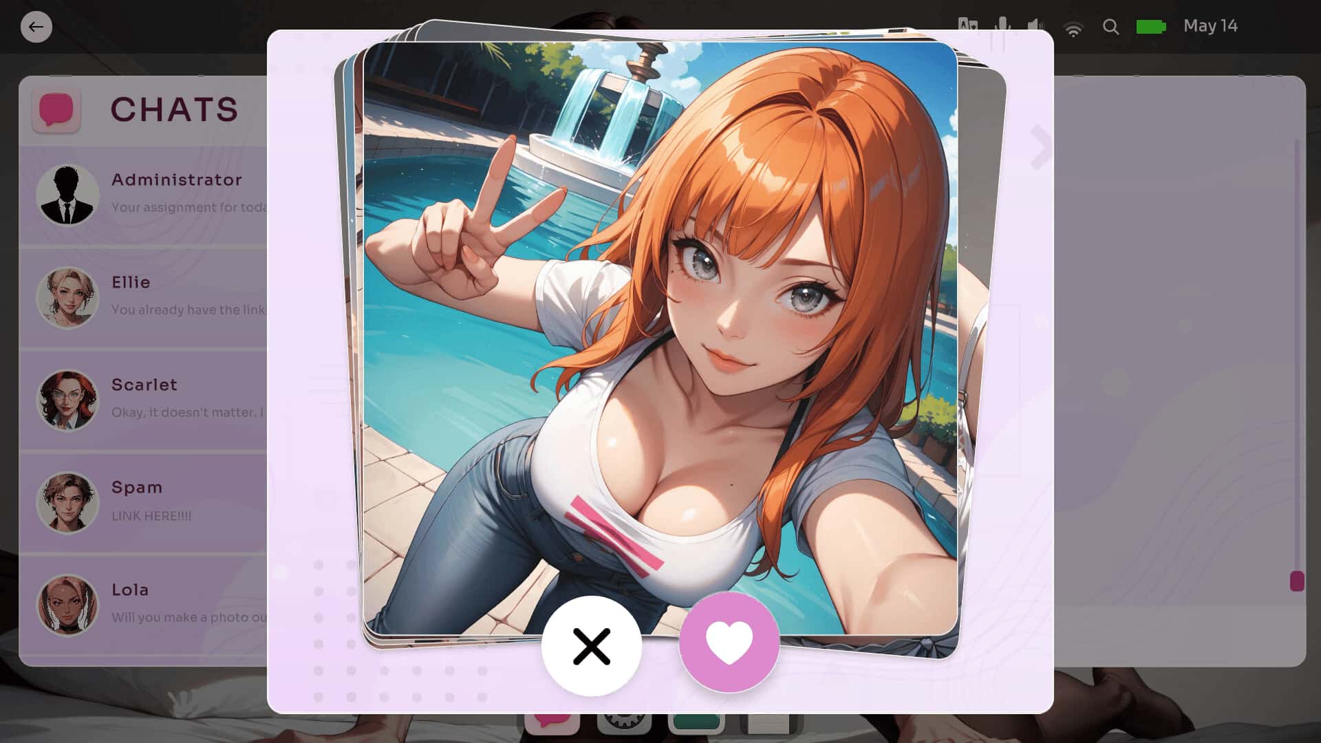 OnlySluts: WAIFU MATCH背景